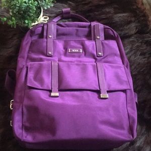 Tumi purple laptop backpack